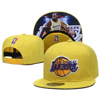 Cappellino Los Angeles Lakers Lebron James 9FIFTY Snapback Giallo