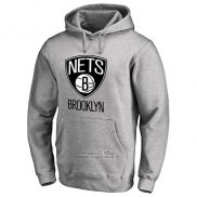 Felpa con Cappuccio Brooklyn Nets Grigio2