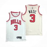 Maglia Chicago Bulls Dwyane Wade #3 Association 2021 Bianco
