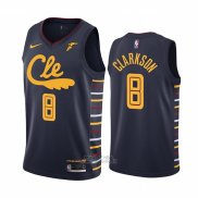 Maglia Cleveland Cavaliers Jordan Clarkson #8 Citta Blu