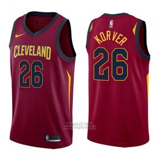 Maglia Cleveland Cavaliers Kyle Korver #26 Icon 2017-18 Rosso