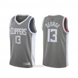 Maglia Los Angeles Clippers Paul George #13 Earned 2020-21 Grigio
