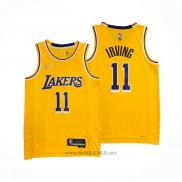 Maglia Los Angeles Lakers Kyrie Irving #11 75th Anniversary 2021-22 Giallo