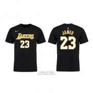 Maglia Manica Corta Lebron James Los Angeles Lakers Nero5