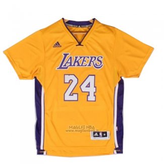 Maglia Manica Corta Los Angeles Lakers Kobe Bryant #24 Giallo
