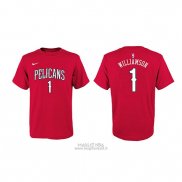 Maglia Manica Corta Zion Williamson New Orleans Pelicans Rosso