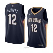 Maglia New Orleans Pelicans Trevon Bluiett #12 Icon 2018 Blu
