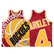 Maglia Houston Rockets Charles Barkley #4 Mitchell & Ness Big Face Rosso