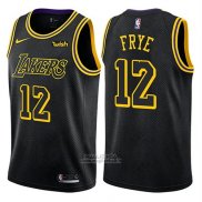 Maglia Los Angeles Lakers Channing Frye #12 Citta 2018 Nero