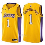 Maglia Los Angeles Lakers Kentavious Caldwell-Pope #1 Swingman Icon 2017-18 Or