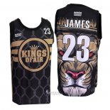 Maglia Los Angeles Lakers LeBron James #23 Lion Nero