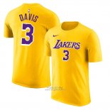 Maglia Manica Corta Anthony Davis Los Angeles Lakers Giallo2