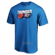 Maglia Manica Corta Oklahoma City Thunder Blu 2019 NBA Playoffs Thunder Up