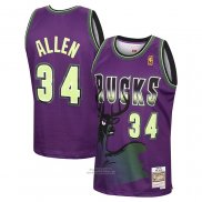 Maglia Milwaukee Bucks Ray Allen #34 Mitchell & Ness 1996-97 Viola