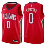 Maglia New Orleans Pelicans Demarcus Cousins #0 Statement 2017-18 Rosso