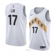Maglia Toronto Raptors Jeremy Lin #17 Citta 2018 Bianco