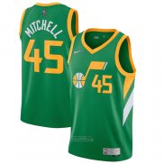 Maglia Utah Jazz Donovan Mitchell #45 Earned 2020-21 Verde