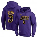 Felpa con Cappuccio Anthony Davis Los Angeles Lakers Viola2