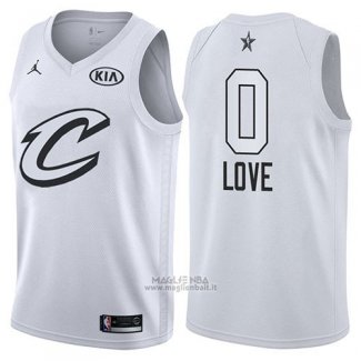 Maglia All Star 2018 Cleveland Cavaliers Kevin Love #0 Bianco