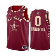 Maglia All Star 2024 Indiana Pacers Tyrese Haliburton #0 Rosso