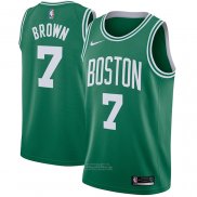 Maglia Boston Celtics Jaylen Brown #7 Icon 2020-21 Verde