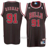 Maglia Chicago Bulls Dennis Rodman #91 Retro Nero