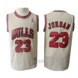 Maglia Chicago Bulls Michael Jordan #23 Retro Crema