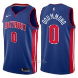 Maglia Detroit Pistons Andre Drummond #0 Icon 2017-18 Blu