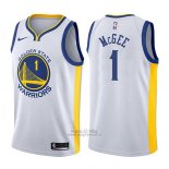 Maglia Golden State Warriors Javale McGee #1 Association 2017-18 Bianco