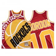 Maglia Houston Rockets Eric Gordon #10 Mitchell & Ness Big Face Rosso