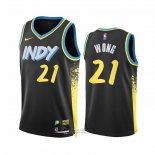 Maglia Indiana Pacers Isaiah Wong #21 Citta 2023-24 Nero