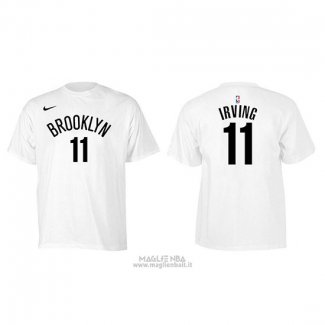 Maglia Manica Corta Kyrie Irving Brooklyn Nets Bianco