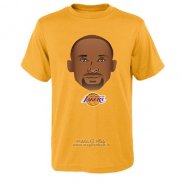 Maglia Manica Corta Los Angeles Lakers Giallo Kobe Bayant Emoji