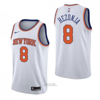 Maglia New York Knicks Mario Hezonja #8 Association Bianco