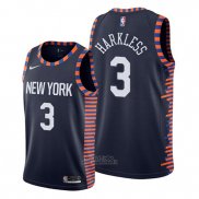 Maglia New York Knicks Maurice Harkless #3 Citta 2019-20 Blu