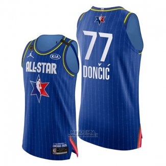 Maglia All Star 2020 Western Conference Luka Doncic #77 Blu