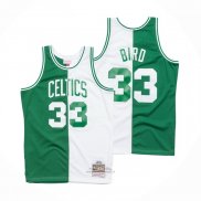 Maglia Boston Celtics Larry Bird #33 Mitchell & Ness 1985-86 Split Bianco Verde