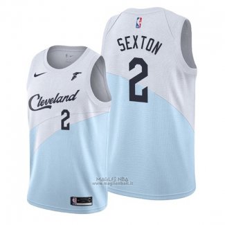 Maglia Cleveland Cavaliers Collin Sexton #2 Earned Blu