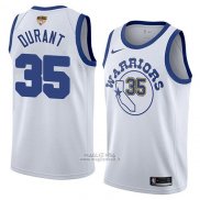 Maglia Golden State Warriors Kevin Durant #35 Classic 2017-18 Bianco
