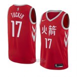 Maglia Houston Rockets P.j. Tucker #17 Citta 2018 Rosso