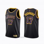 Maglia Los Angeles Lakers Dennis Schroder #17 Earned 2020-21 Nero