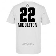 Maglia Manica Corta Khris Middleton All Star 2019 Milwaukee Bucks Bianco