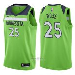 Maglia Minnesota Timberwolves Derrick Rose #25 Statement 2017-18 Verde