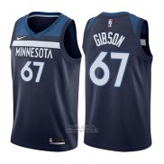 Maglia Minnesota Timberwolves Taj Gibson #67 Icon 2017-18 Blu