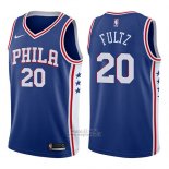 Maglia Philadelphia 76ers Markelle Fultz #20 2017-18 Blu