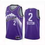 Maglia Utah Jazz Collin Sexton #2 Citta 2023-24 Viola