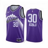 Maglia Utah Jazz Ochai Agbaji #30 Citta 2023-24 Viola