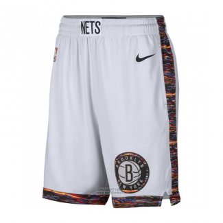 Pantaloncini Brooklyn Nets Citta Edition Bianco