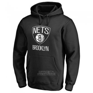 Felpa con Cappuccio Brooklyn Nets Nero