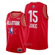 Maglia All Star 2020 Denver Nuggets Nikola Jokic #15 Rosso
